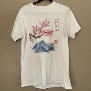 Cherry blossom white T